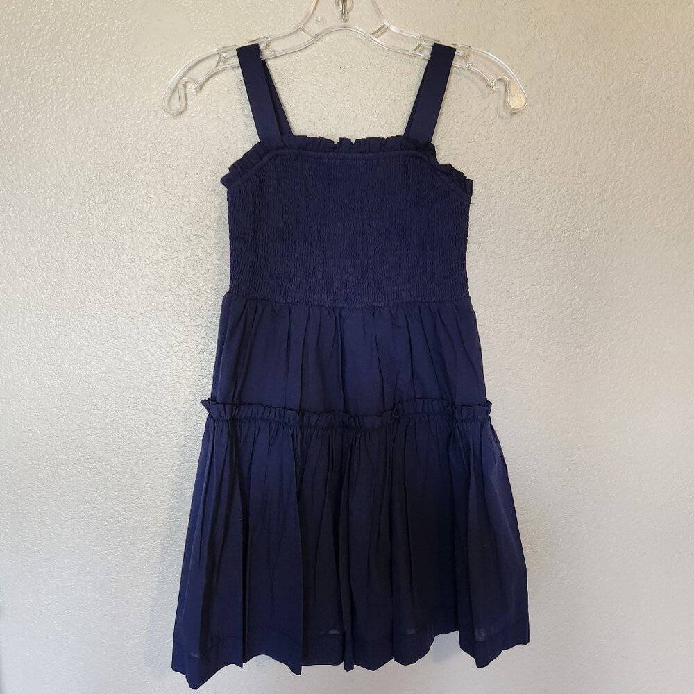 Girls Navy Cotton Sundress, NWT